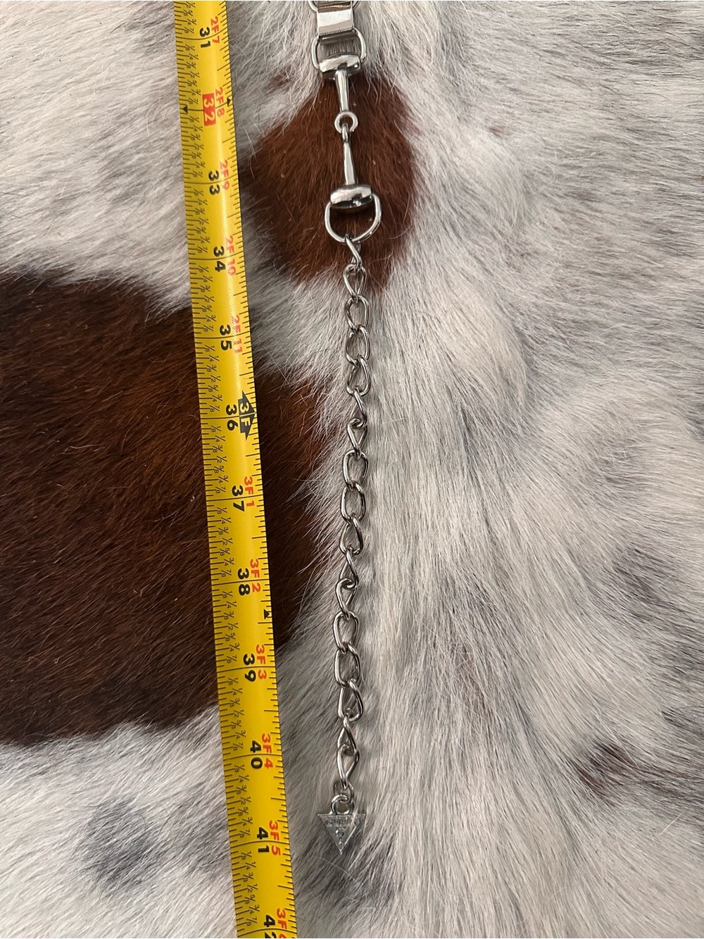 Vintage Y2K Guess Horse Bit Chain Belt Silver Shiny Tone OSFM Western Glam EUC - Picture 6 of 6